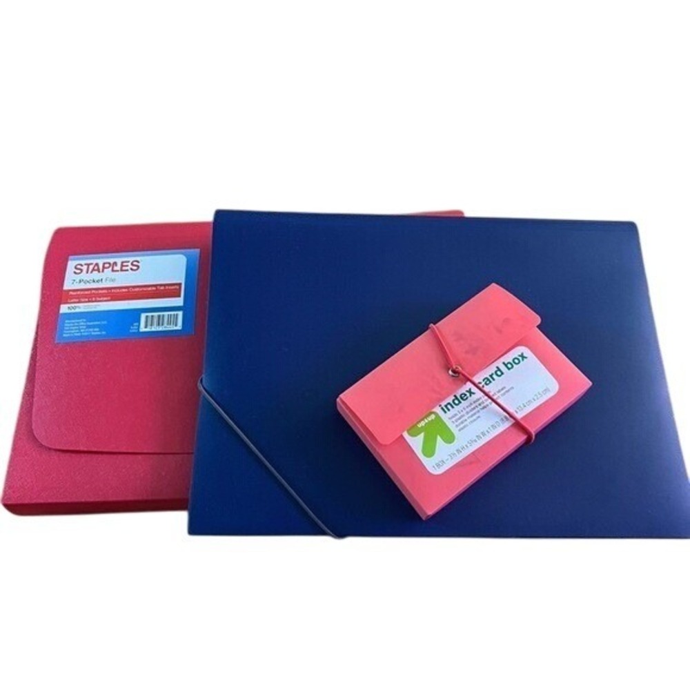 STAPLES folder/ pocket‎ file / index card box